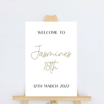 Birthday Sign -  Jasmine's 18th Style