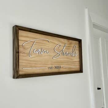 Wooden Frame Sign