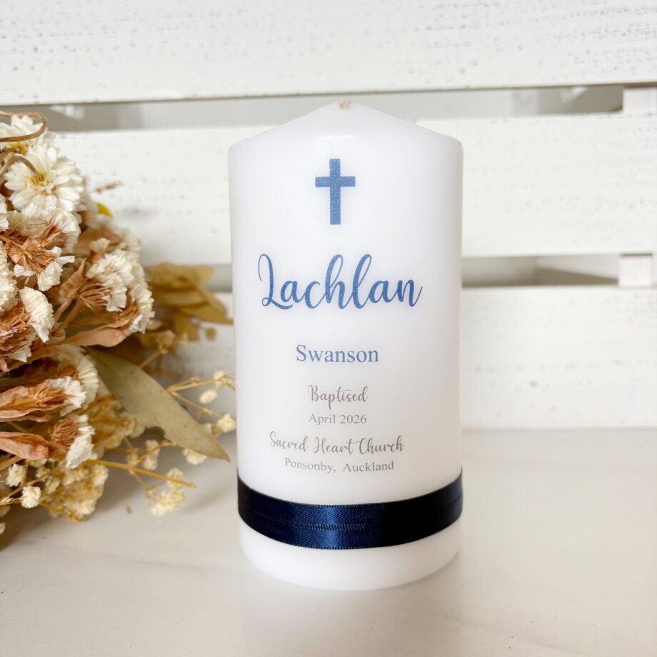 Baptism Candle Cross