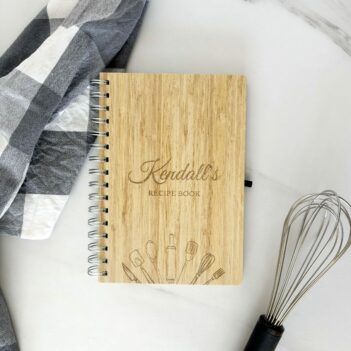Bamboo recipe book utensil design
