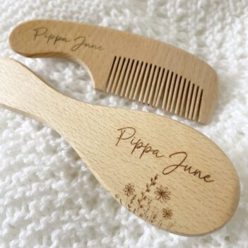 Baby Brush & Comb Floral Design