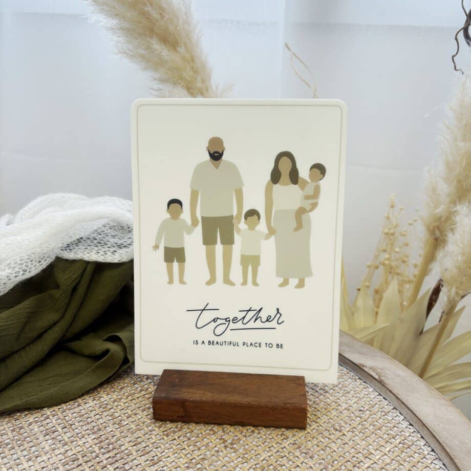 Family Illustration Display