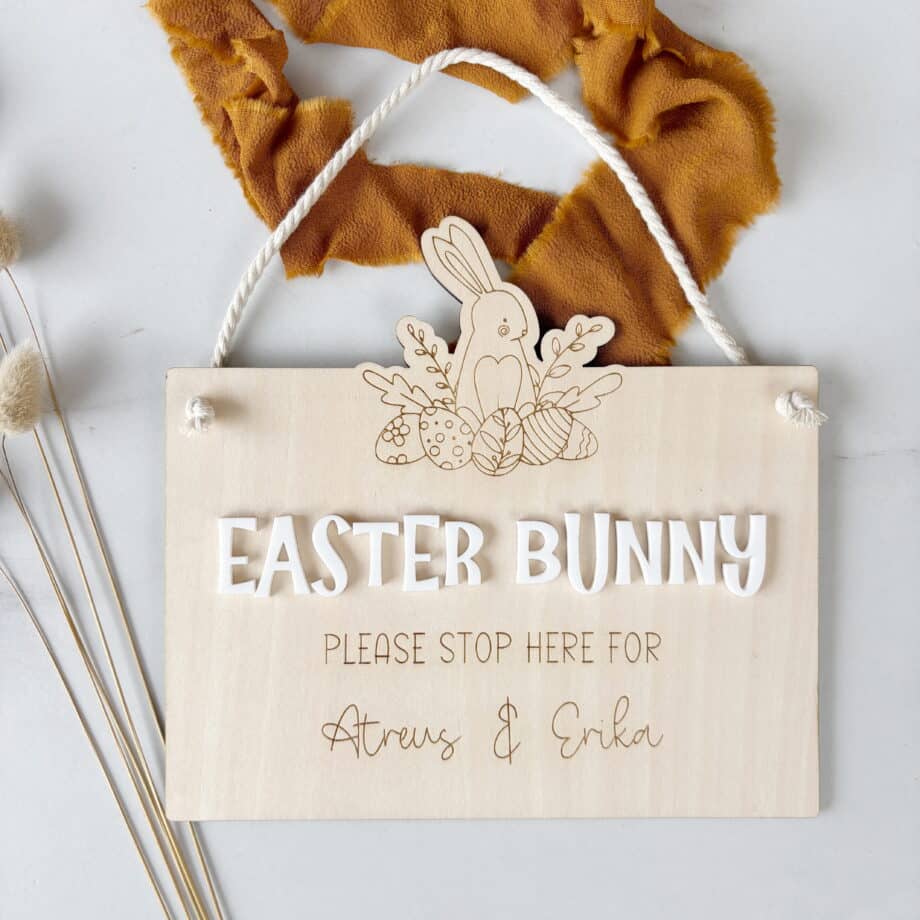 Easter Bunny Stop here | Rectangle