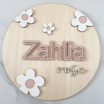 Daisy Circle Name Sign