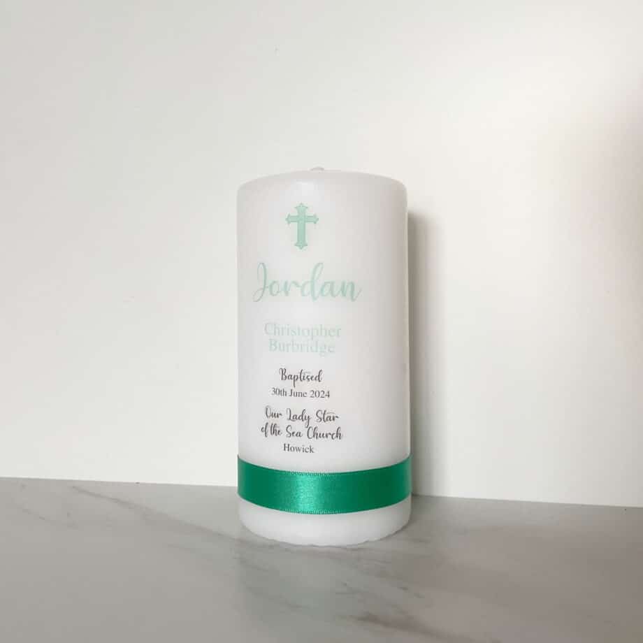 Baptism Candle Cross