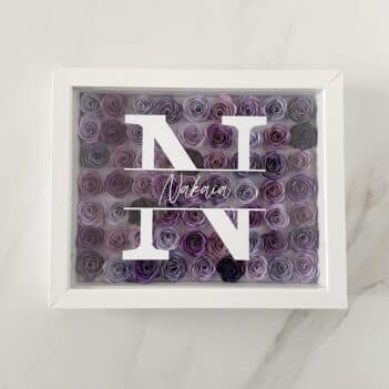 Full Flower Name Shadow Frame