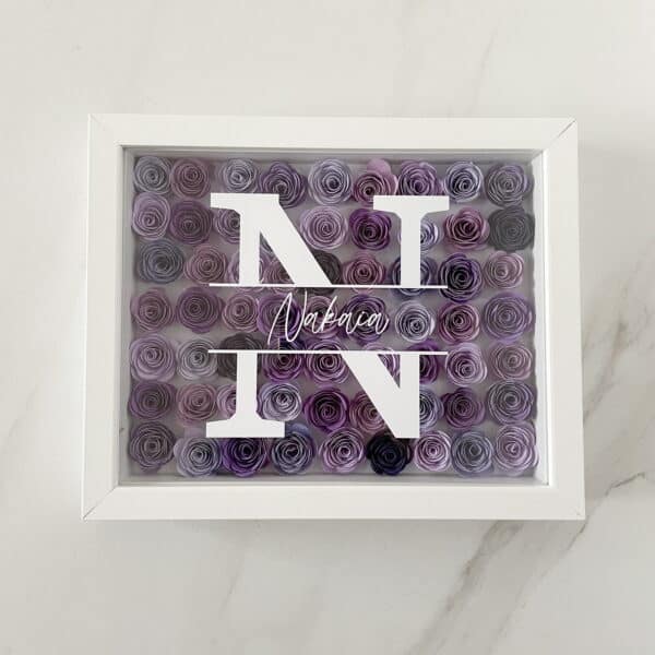 Full Flower Name Shadow Frame