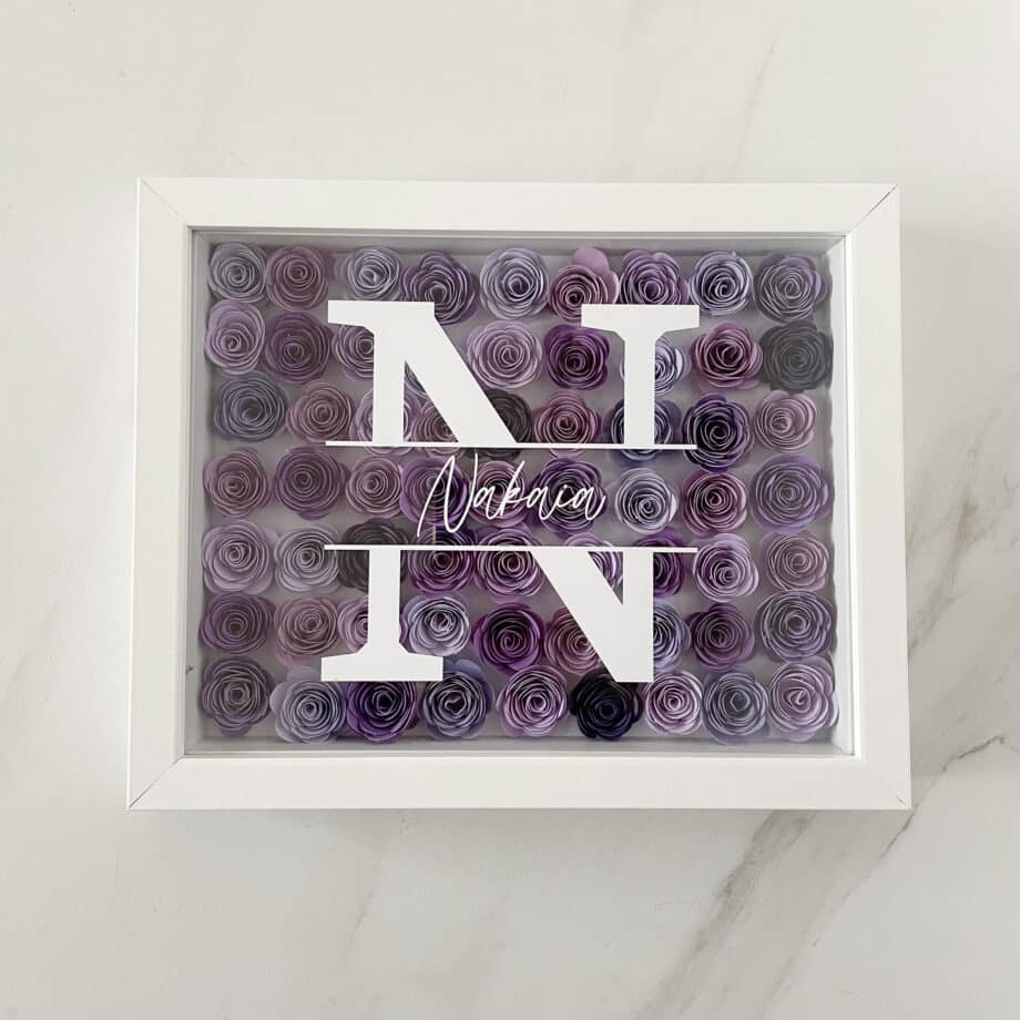 Full Flower Name Shadow Frame