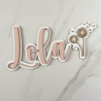 Dandelion Name Sign