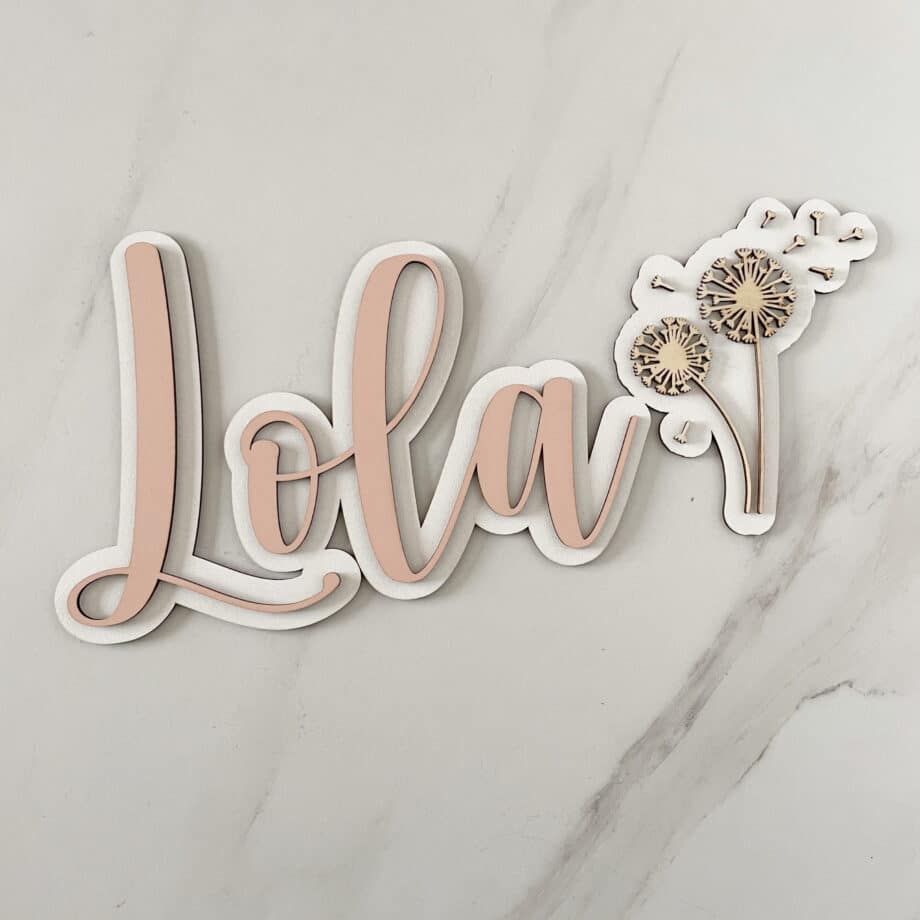 Dandelion Name Sign