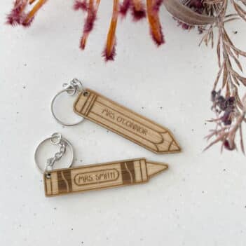Wooden Crayon Keyring