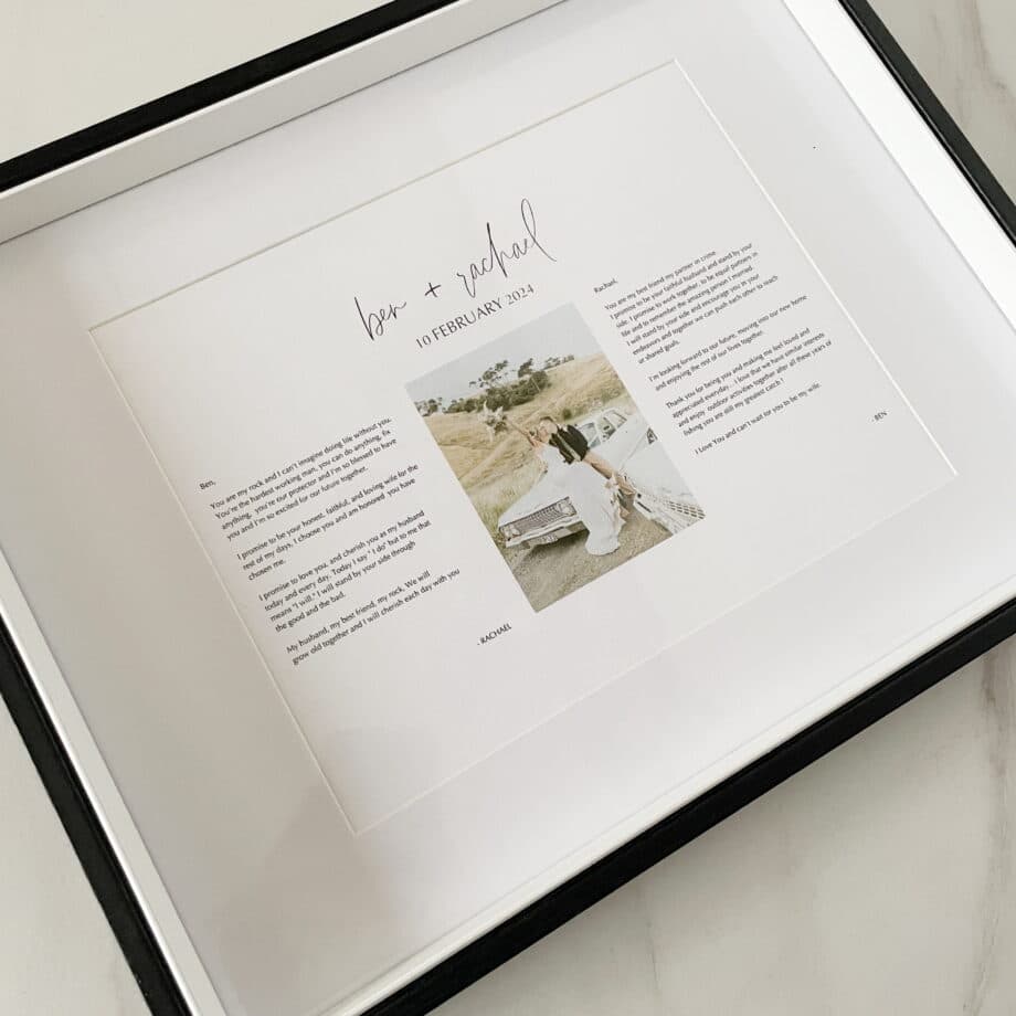 Wedding Vows Print | Rachel Style