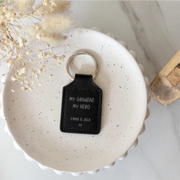 Leather Keyring - Custom Text